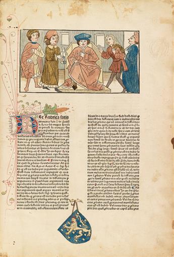 INCUNABULA  PANORMITANUS DE TUDESCHIS, NICOLAUS. Lectura super V libris Decretalium. Vol. 3 (of 5). 1477